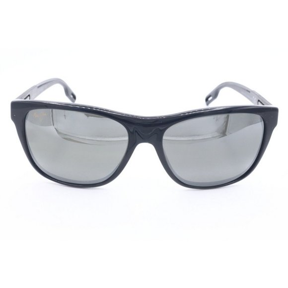 Maui Jim HOWZIT MJ 734-02 Black Square Sunglasses Gray Polarized Lens 56mm (A) - Picture 2 of 8